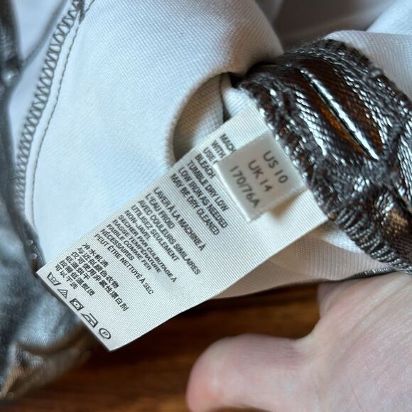 Free People Silver metallic skirt size 10 - Picture 12 of 16